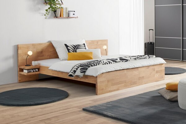 POSTEL S NOČNÍMI STOLKY, 180/200 cm, divoký dub MID.YOU - Online Only postele, Online Only