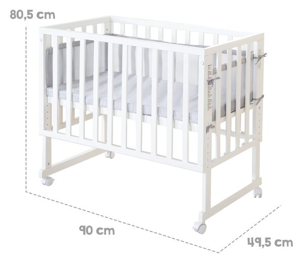 Bílá postýlka 90x45 cm – Roba