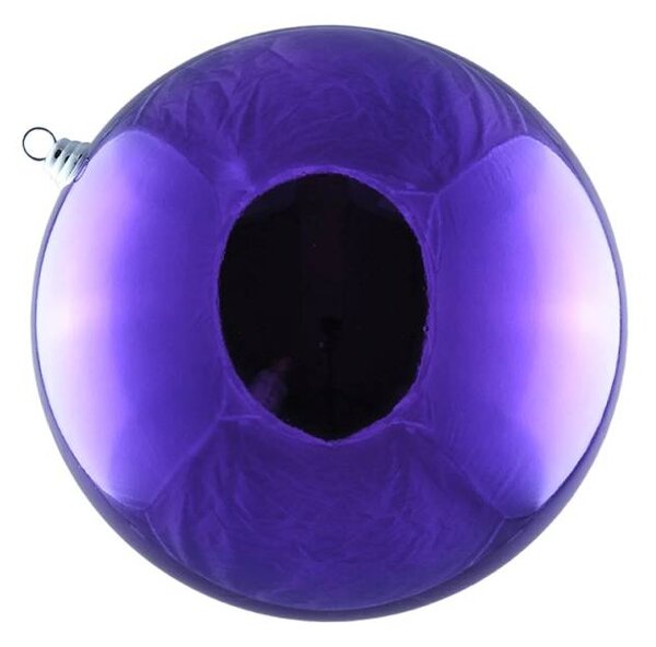 DECOLED Velká vánoční ozdoba 40 cm plastová koule fialová lesklá