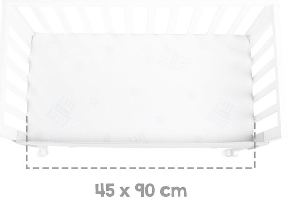 Bílá postýlka 90x45 cm – Roba