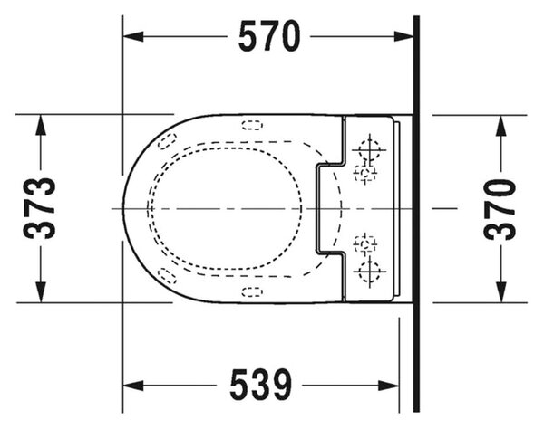 Duravit ME by Starck - Závěsné WC pro SensoWash, bílá 2528590000