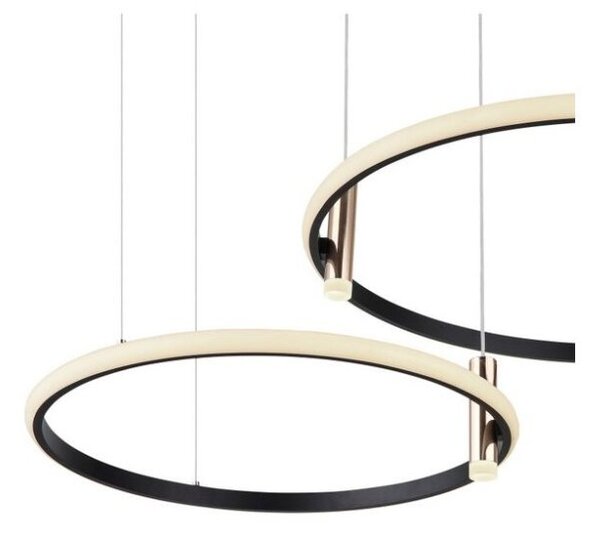 GLOBO 67300H COCO závěsné svítidlo LED 55W/2000lm 2700-6000K černá matná, zlatá, opál, stmívatelné, dálkové ovládání