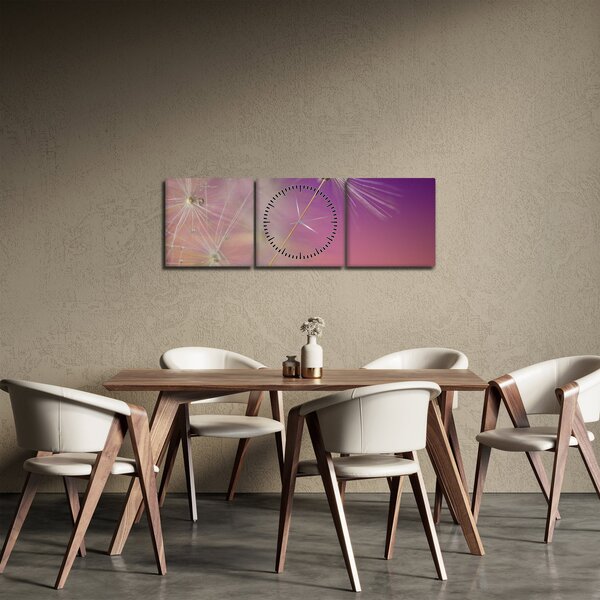 Obraz štěstíčka (s hodinami) (90x30 cm)