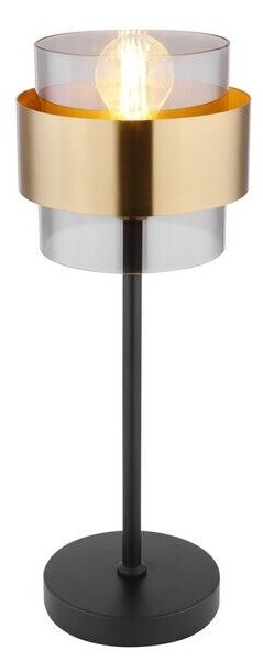 GLOBO 15560T MILLEY stolní lampička 1xE27 V470mm černá matná, mosaz
