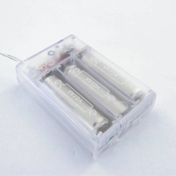 DECOLED LED světýlka na baterie, kouličky, 2,1 m, ledově bílá, 10 diod, IP20 interiér, 3 × AA