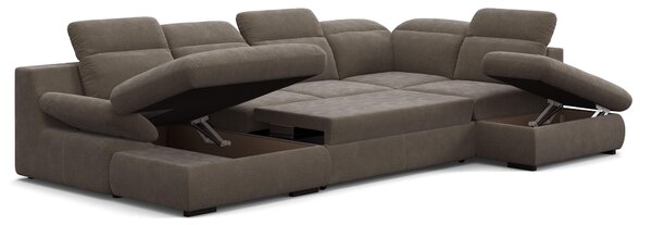 SEDACÍ SOUPRAVA, textil, šedá Welnova - Sedací soupravy