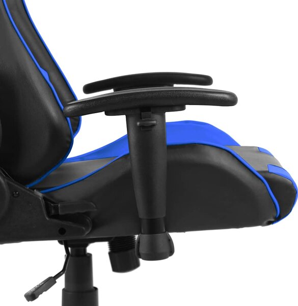 Otočná herní židle modrá PVC 20490