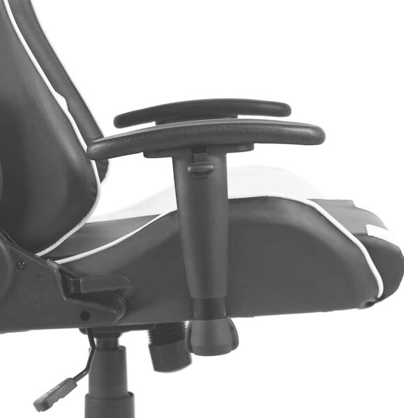 Otočná herní židle bílá PVC 20495