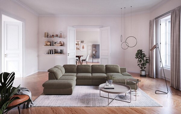SEDACÍ SOUPRAVA, textil, šedá Welnova - Sedací soupravy
