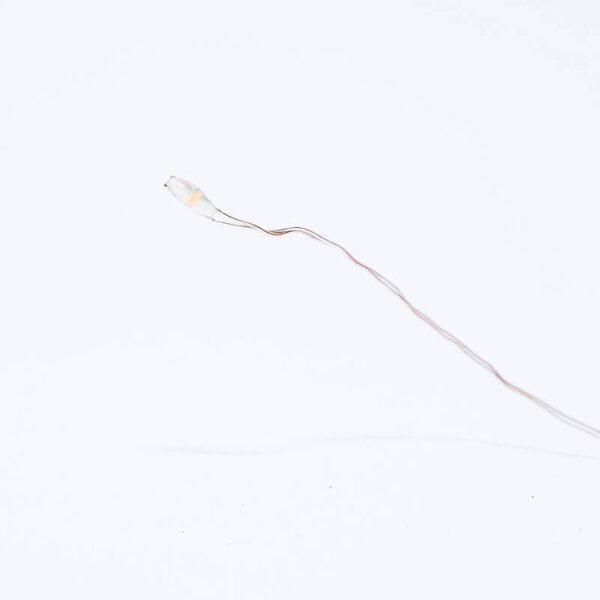 DECOLED LED světýlka na baterie, kapičky, 2,30 m, růžová, 20 diod, drátek, IP20 interiér, 3 × AA