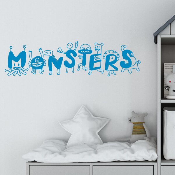 Živá Zeď Samolepka Monsters Barva: černá