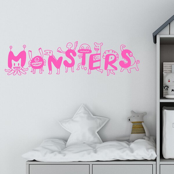 Živá Zeď Samolepka Monsters Barva: černá