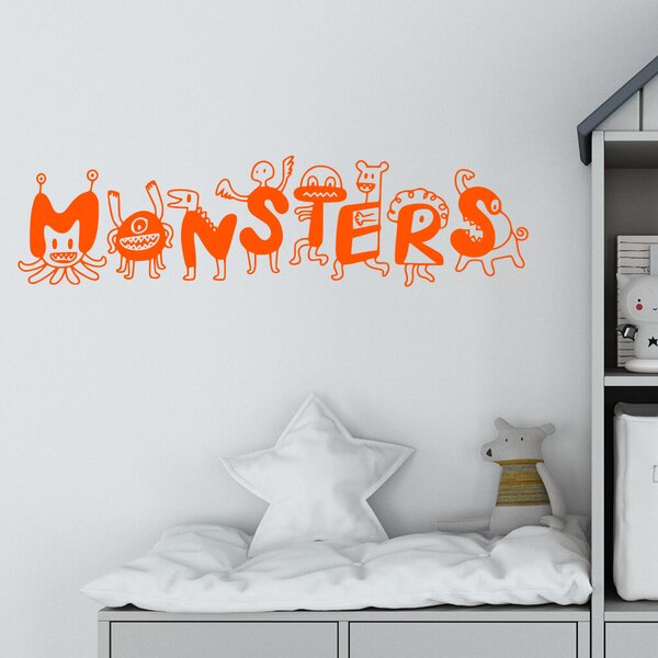 Živá Zeď Samolepka Monsters Barva: černá