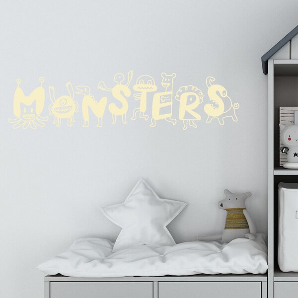 Živá Zeď Samolepka Monsters Barva: černá