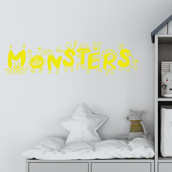 Živá Zeď Samolepka Monsters Barva: černá