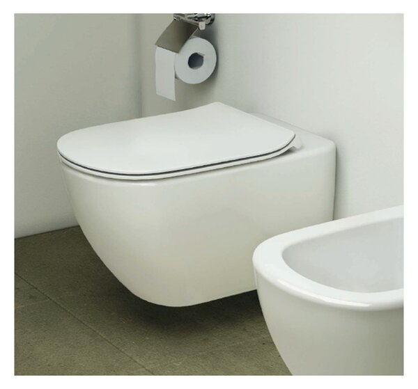 Ideal Standard Tesi - SET Závěsné WC s AQUABLADE® + sedátko ultra ploché Soft-Close, bílá T354601