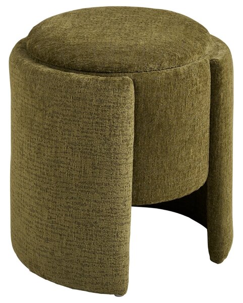 Nordic Living Zelený taburet Walzdor 42 cm
