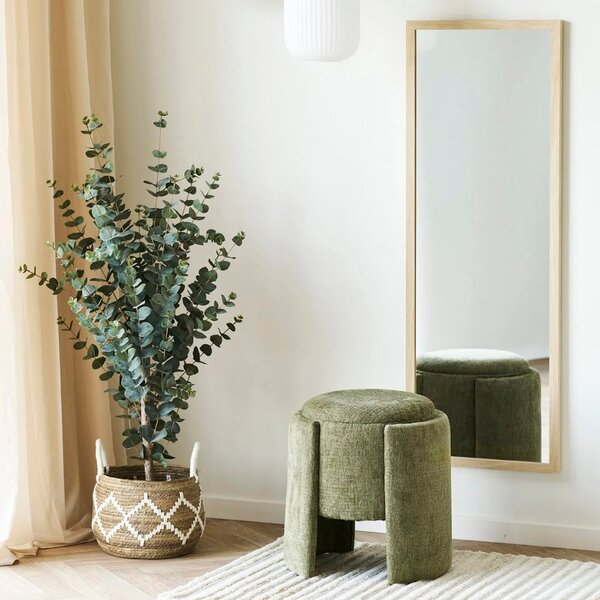 Nordic Living Zelený taburet Walzdor 42 cm