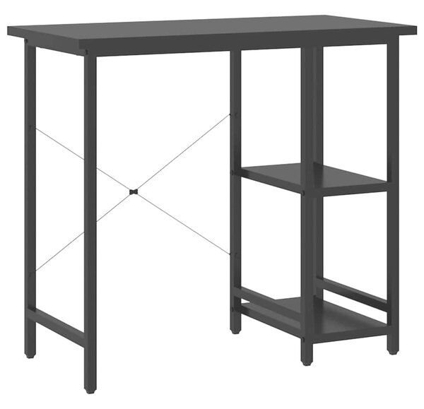 PC stůl černý 80 x 40 x 72 cm MDF a kov 20554