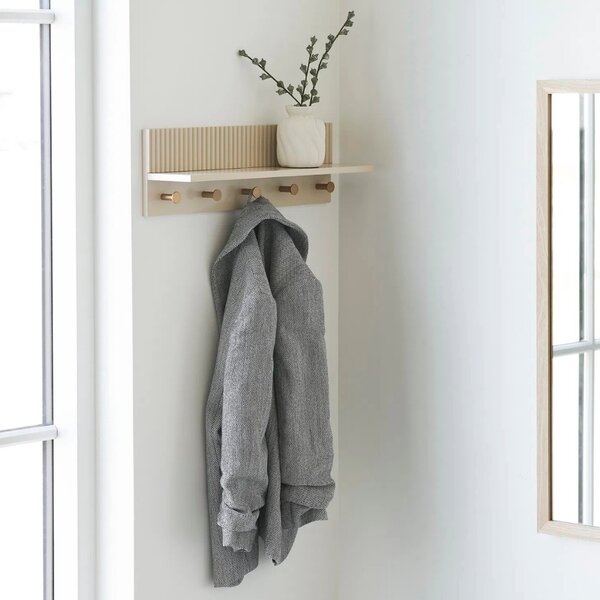 Nordic Living Béžový nástěnný věšák Rokka 50 cm