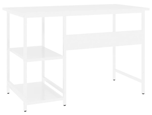 PC stůl bílý 105 x 50 x 72 cm MDF a kov 20551