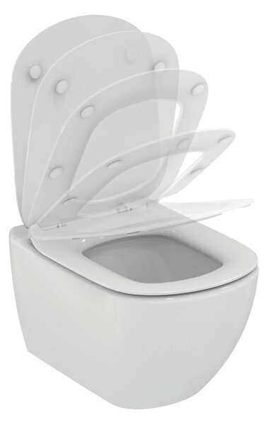 Ideal Standard Tesi - SET Závěsné WC s AQUABLADE® + sedátko ultra ploché Soft-Close, bílá T354601