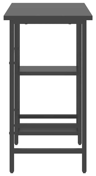 PC stůl černý 80 x 40 x 72 cm MDF a kov 20554