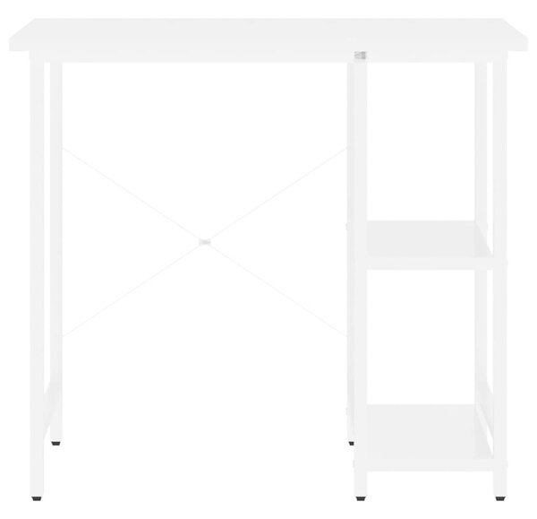PC stůl bílý 80 x 40 x 72 cm MDF a kov 20555