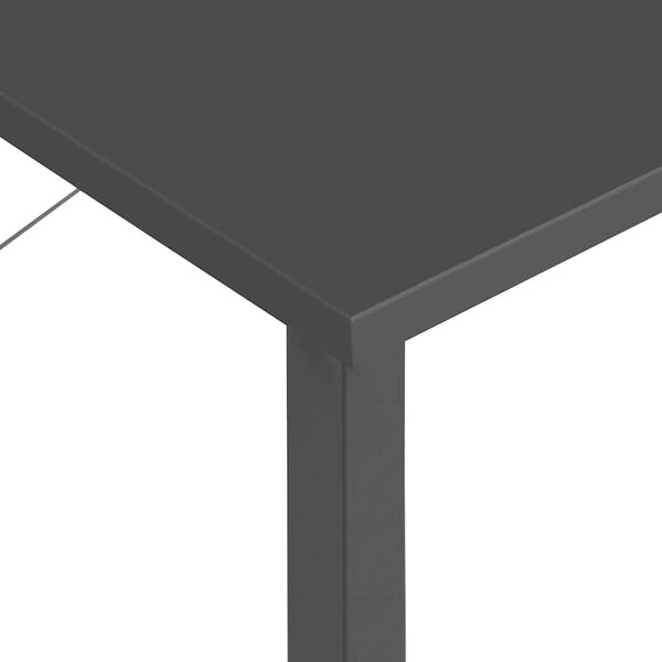 PC stůl černý 80 x 40 x 72 cm MDF a kov 20554