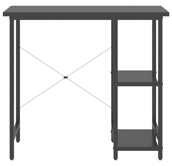 PC stůl černý 80 x 40 x 72 cm MDF a kov 20554