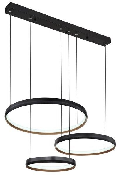 GLOBO 67193-55H HALLI závěsné svítidlo LED 55W/1800lm 2700-6000K černá, opál, zlatá, stmívatelné, dálkový ovladač