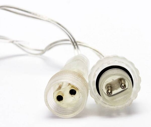 DECOLED LED vánoční svíticí hvězdy do okna, 120 × 120 cm teple bílá, 30 diod, čirý kabel, IP20 do interiéru, prodlužovací