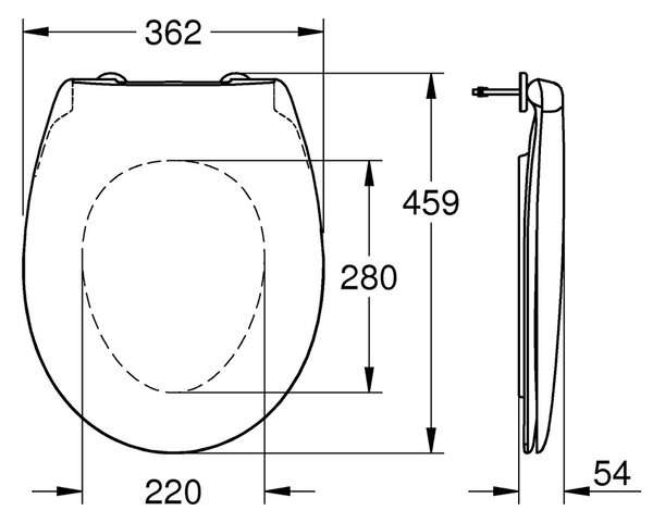 GROHE Bau Ceramic - WC sedátko, alpská bílá 39492000