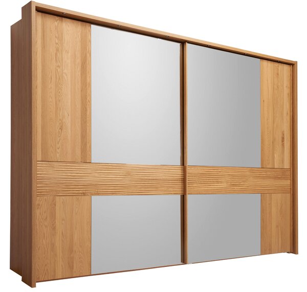 ŠATNÍ SKŘÍŇ SE ZRCADLEM, dub, barvy dubu, 250/236/67 cm Dieter Knoll - Šatní skříně