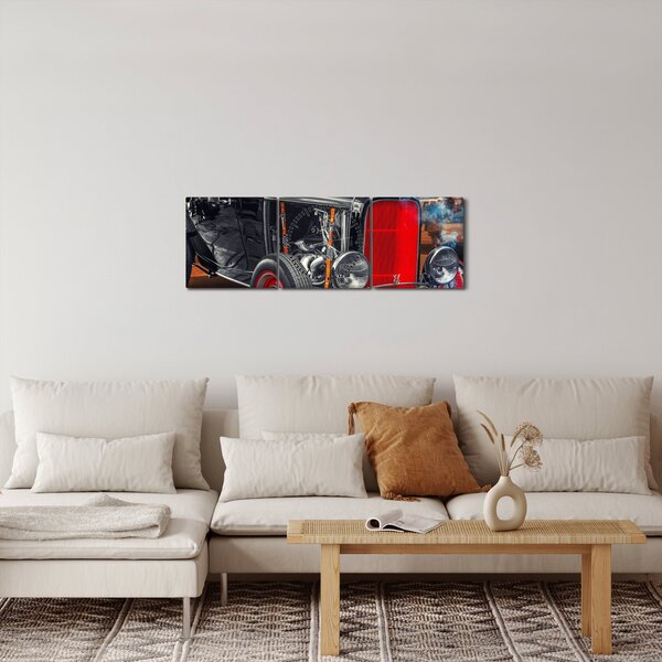 Obraz veteránu (s hodinami) (90x30 cm)