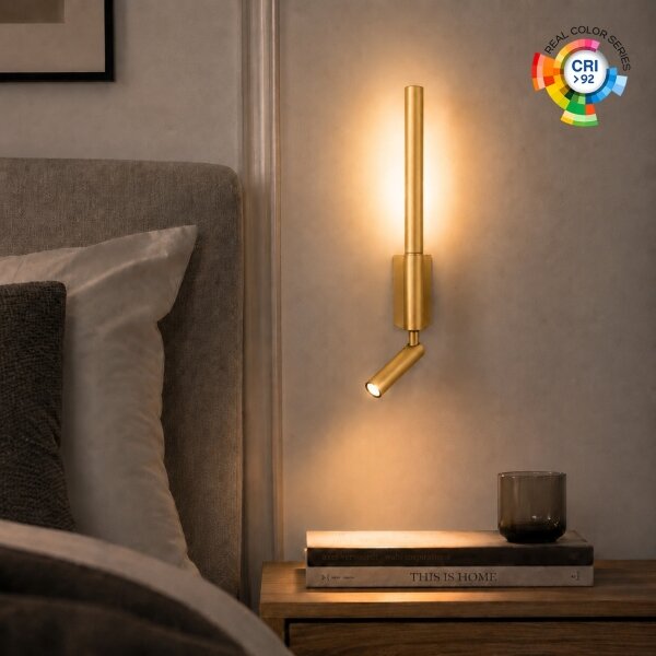Brilagi - LED Nástěnné bodové svítidlo VIXON LED/3W/230V + LED/5W zlatá CRI 90