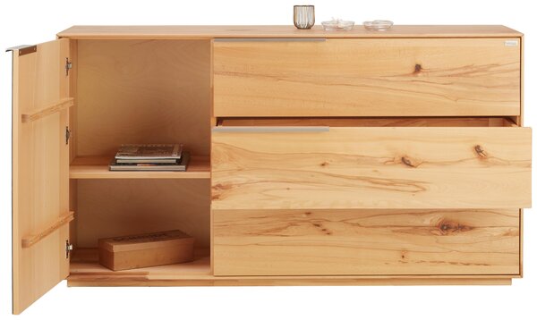 ŠIROKÁ KOMODA, divoký jádrový buk, antracitová, barvy buku, 150/82/42 cm Valnatura - Široké komody