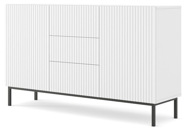 Komoda 2D3S 150 Rowanna (bílá + černá). Akce -16%