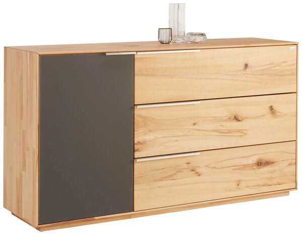 ŠIROKÁ KOMODA, divoký jádrový buk, antracitová, barvy buku, 150/82/42 cm Valnatura - Široké komody