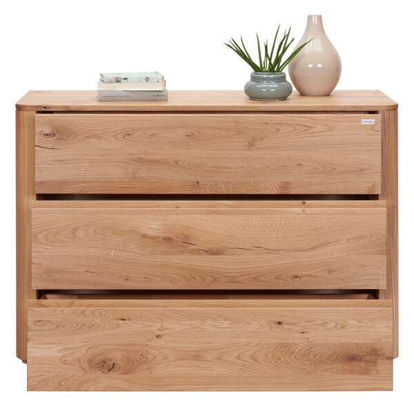 ŠIROKÁ KOMODA, divoký dub, barvy dubu, 120/82/42 cm Valnatura - Široké komody