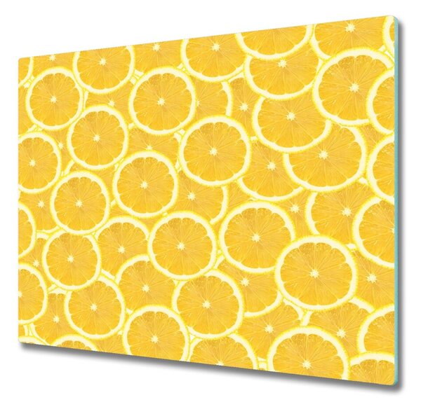 Skleněná krájecí deska Plátky citronu 60x52 cm