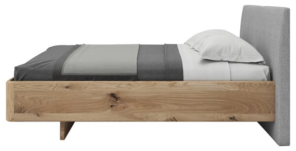 POSTEL, 180/200 cm, šedá, barvy dubu Valnatura - Manželské postele