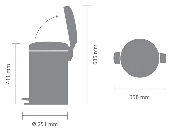 ODPADKOVÝ KOŠ 12 l Brabantia - Odpadkové koše