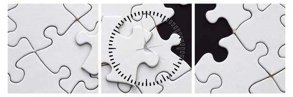 Obraz puzzle (s hodinami) (90x30 cm)