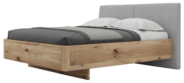 POSTEL, 160/200 cm, šedá, barvy dubu Valnatura - Manželské postele