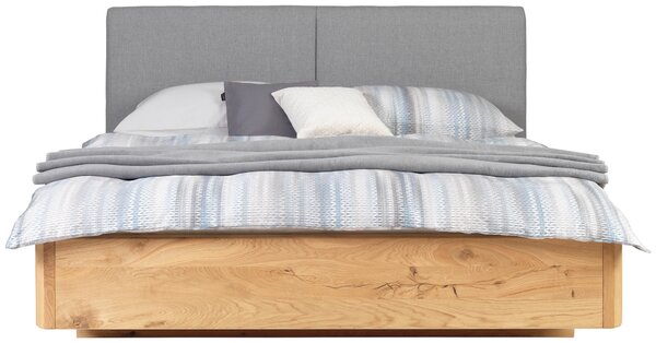 POSTEL, 180/200 cm, šedá, barvy dubu Valnatura - Manželské postele