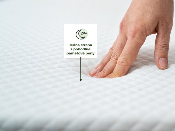 1+1 Pěnová matrace DITA 120x200 cm s paměťovou pěnou a pevným středem 120 x 200 cm