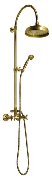 Reitano Rubinetteria Reitano Rubinetteria, ANTEA sprchový sloup k napojení na baterii, hlavová a ruční sprcha, bronz, SET036