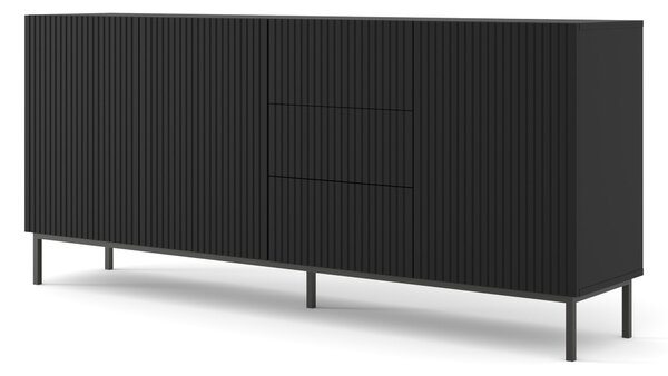 Komoda 3D3S 200 Rowanna (černá). Akce -20%