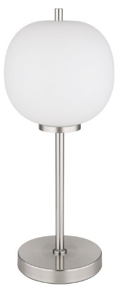 GLOBO 15345TNO BLACKY I stolní lampička V450mm 1xE14 matný nikl, bílá